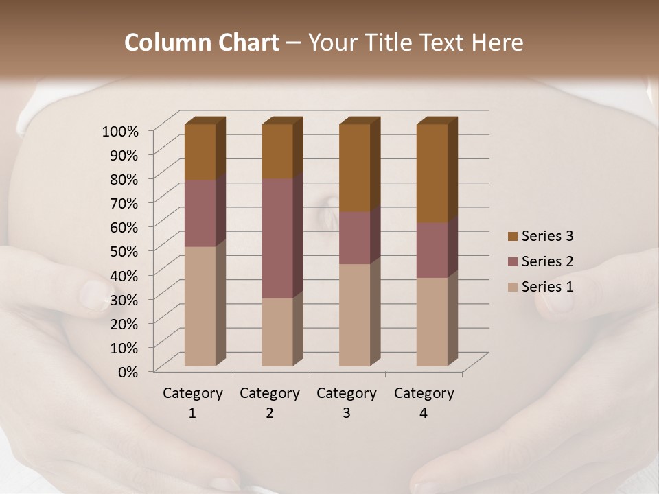 A Pregnant Woman Holding Her Belly In Her Hands PowerPoint Template