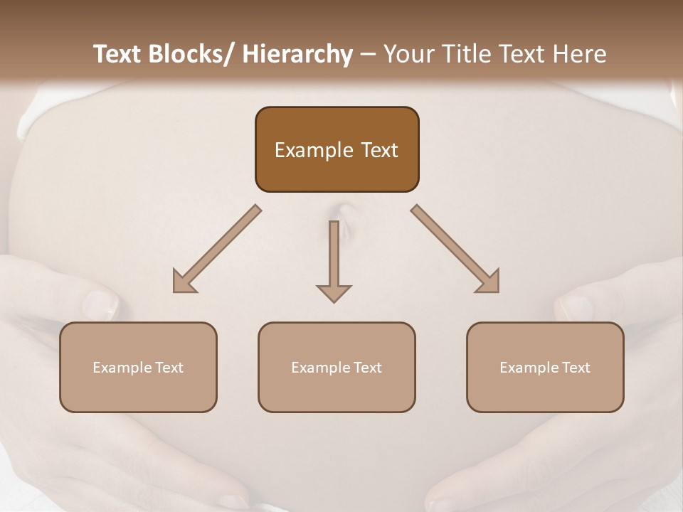 A Pregnant Woman Holding Her Belly In Her Hands PowerPoint Template