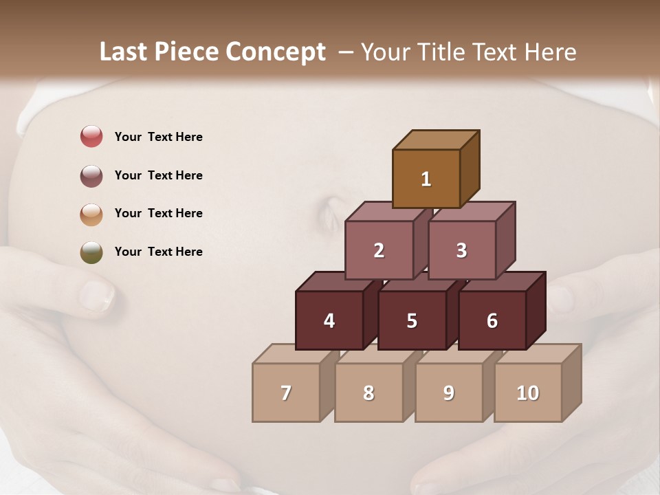 A Pregnant Woman Holding Her Belly In Her Hands PowerPoint Template