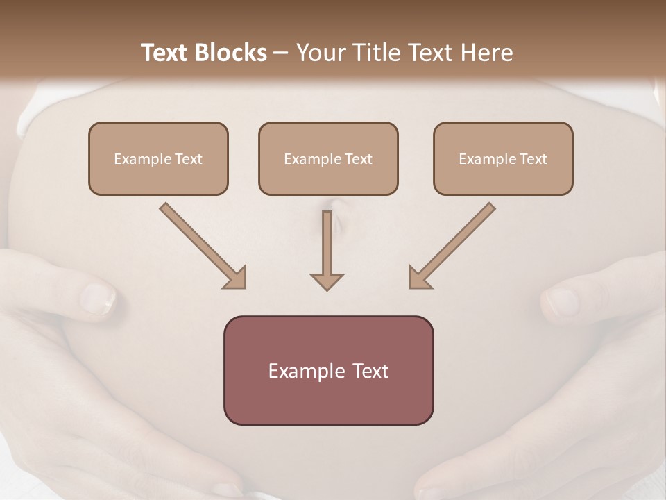 A Pregnant Woman Holding Her Belly In Her Hands PowerPoint Template