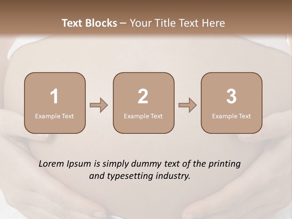 A Pregnant Woman Holding Her Belly In Her Hands PowerPoint Template