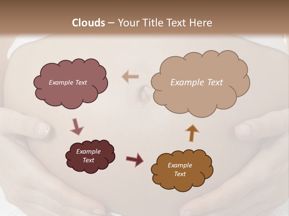 A Pregnant Woman Holding Her Belly In Her Hands PowerPoint Template