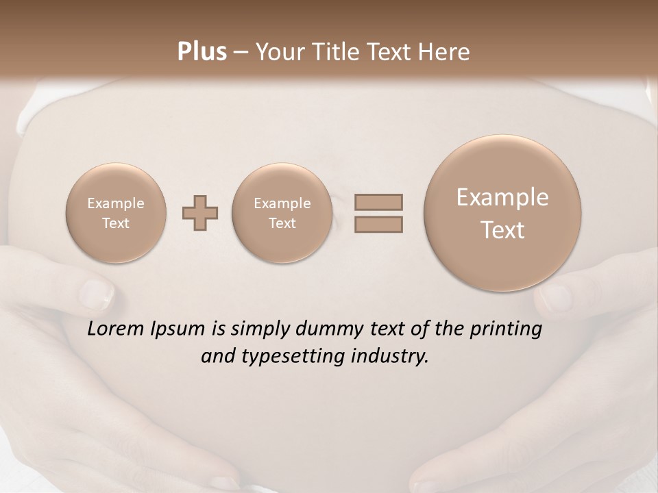 A Pregnant Woman Holding Her Belly In Her Hands PowerPoint Template