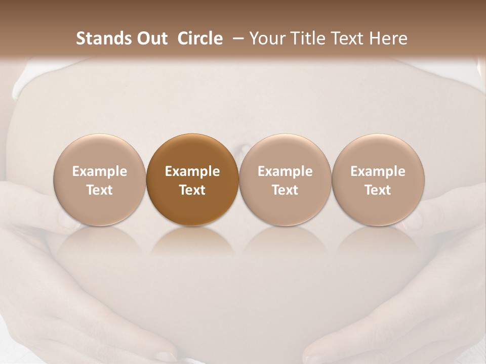 A Pregnant Woman Holding Her Belly In Her Hands PowerPoint Template