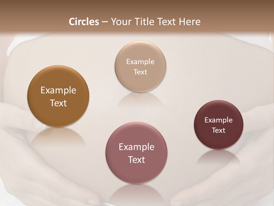 A Pregnant Woman Holding Her Belly In Her Hands PowerPoint Template