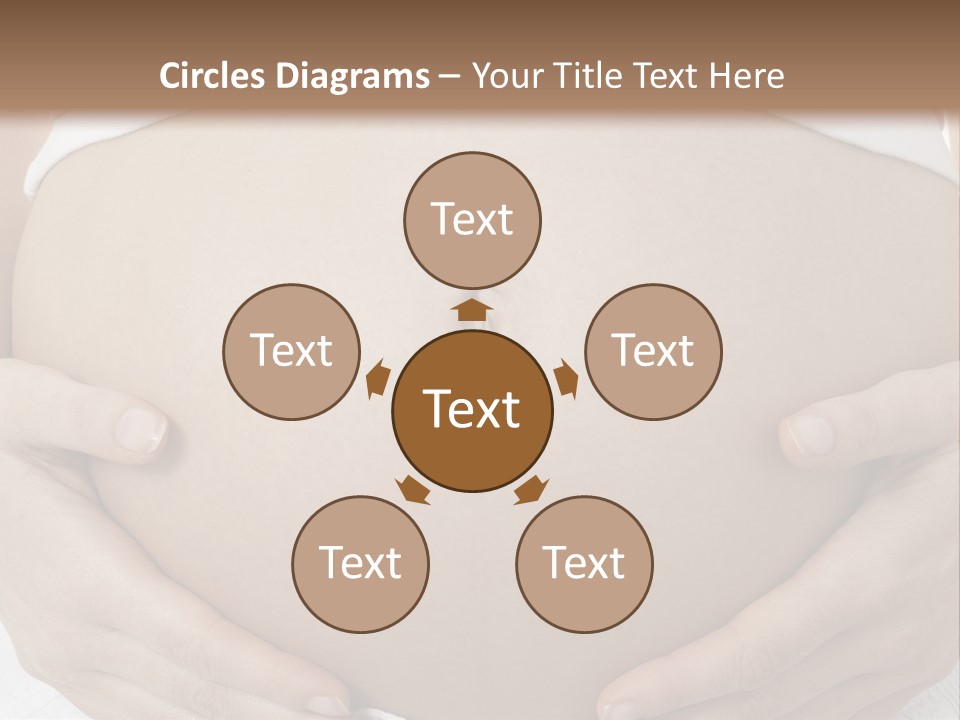 A Pregnant Woman Holding Her Belly In Her Hands PowerPoint Template