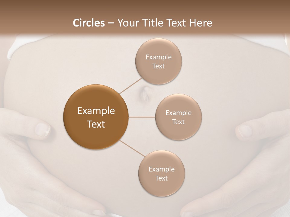 A Pregnant Woman Holding Her Belly In Her Hands PowerPoint Template