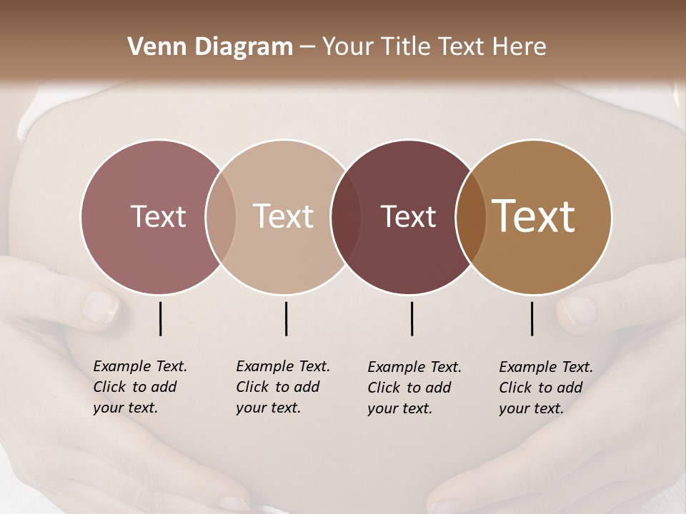 A Pregnant Woman Holding Her Belly In Her Hands PowerPoint Template