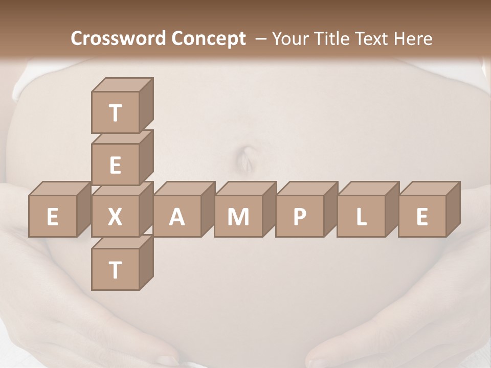 A Pregnant Woman Holding Her Belly In Her Hands PowerPoint Template