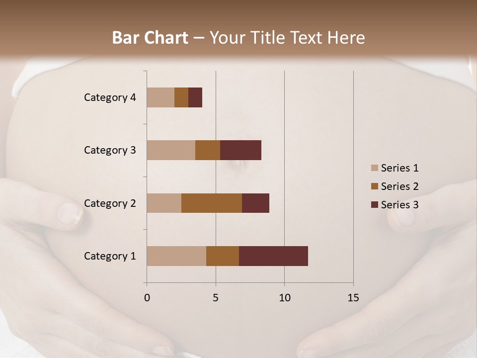 A Pregnant Woman Holding Her Belly In Her Hands PowerPoint Template