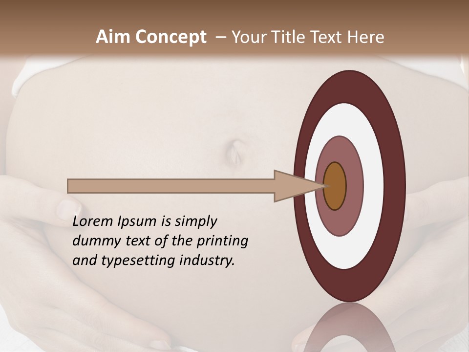 A Pregnant Woman Holding Her Belly In Her Hands PowerPoint Template