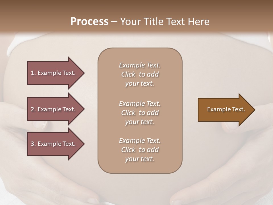 A Pregnant Woman Holding Her Belly In Her Hands PowerPoint Template
