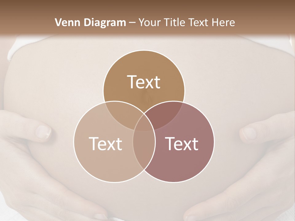 A Pregnant Woman Holding Her Belly In Her Hands PowerPoint Template