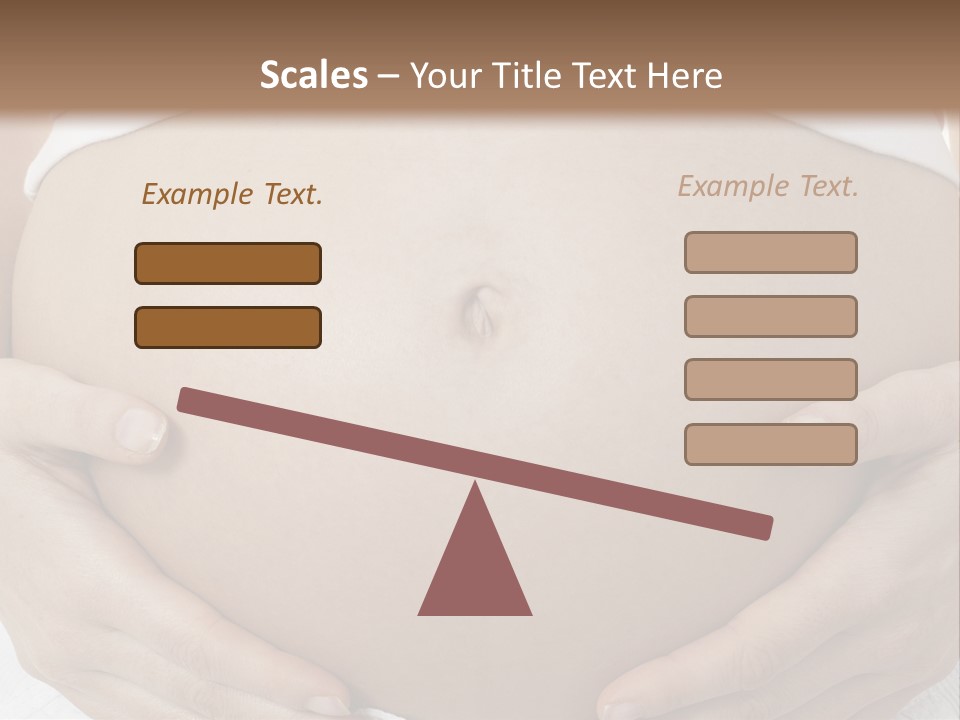 A Pregnant Woman Holding Her Belly In Her Hands PowerPoint Template