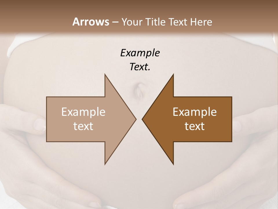 A Pregnant Woman Holding Her Belly In Her Hands PowerPoint Template