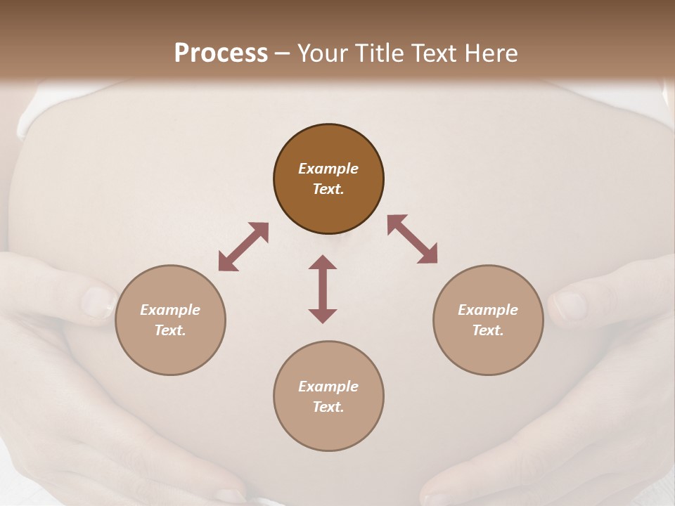 A Pregnant Woman Holding Her Belly In Her Hands PowerPoint Template