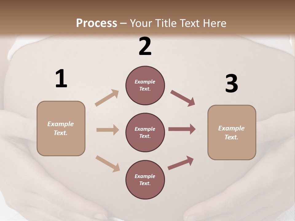 A Pregnant Woman Holding Her Belly In Her Hands PowerPoint Template