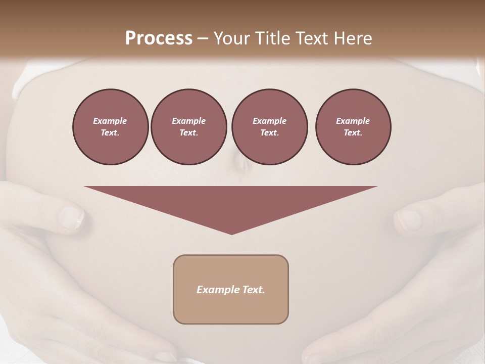 A Pregnant Woman Holding Her Belly In Her Hands PowerPoint Template