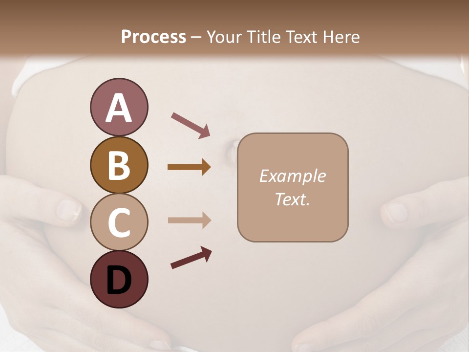 A Pregnant Woman Holding Her Belly In Her Hands PowerPoint Template