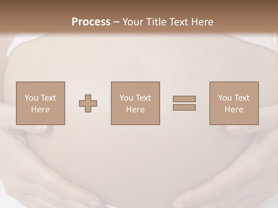 A Pregnant Woman Holding Her Belly In Her Hands PowerPoint Template