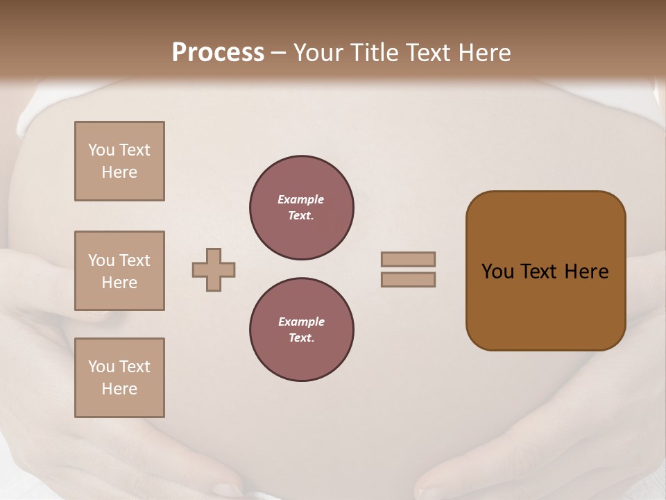 A Pregnant Woman Holding Her Belly In Her Hands PowerPoint Template