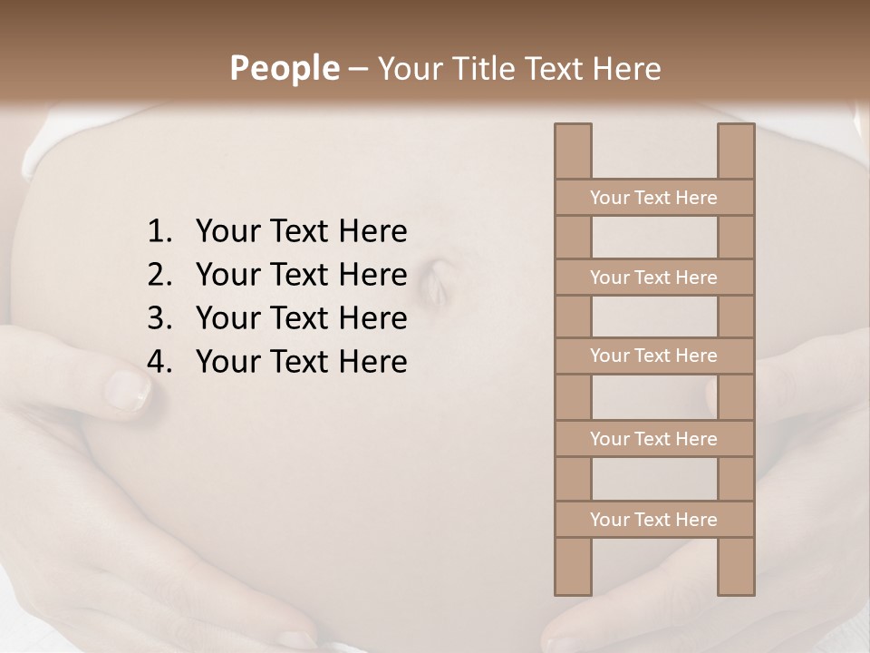 A Pregnant Woman Holding Her Belly In Her Hands PowerPoint Template