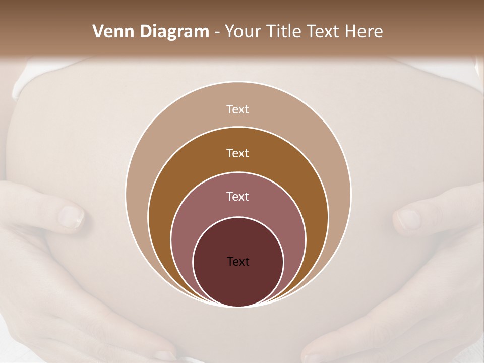 A Pregnant Woman Holding Her Belly In Her Hands PowerPoint Template