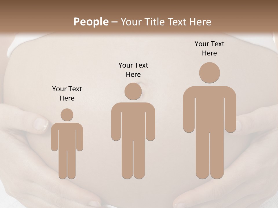 A Pregnant Woman Holding Her Belly In Her Hands PowerPoint Template