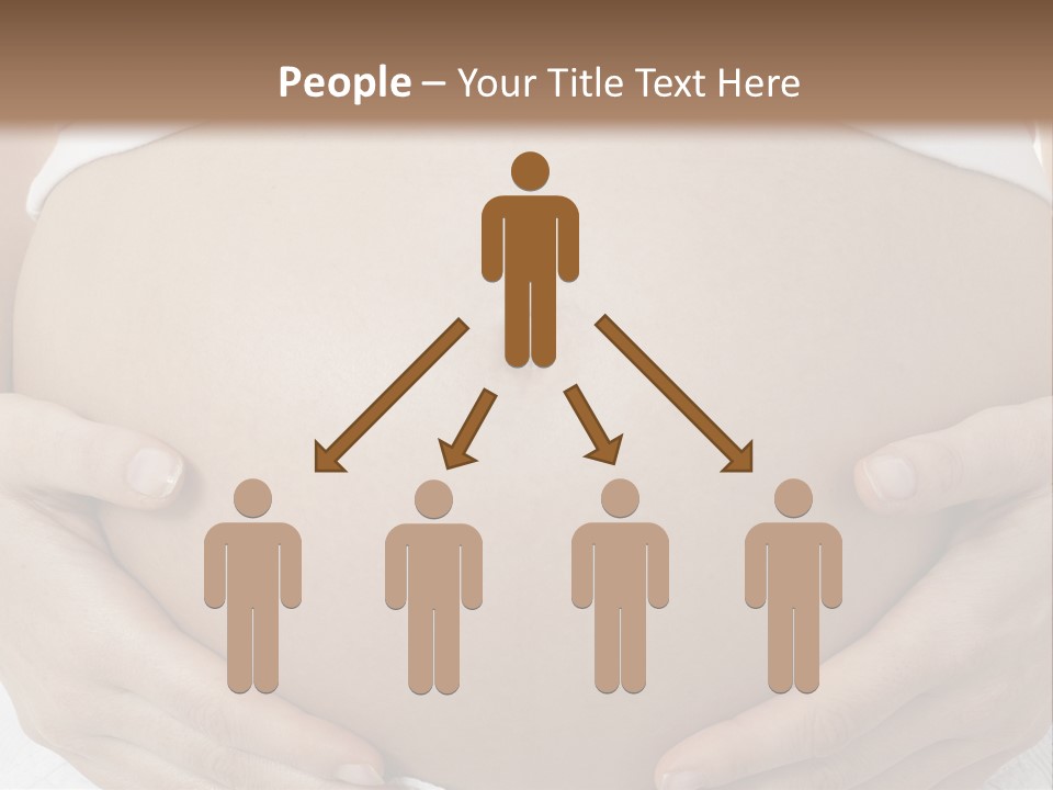 A Pregnant Woman Holding Her Belly In Her Hands PowerPoint Template