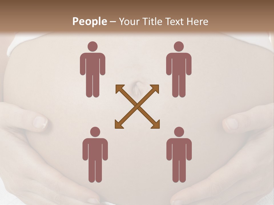 A Pregnant Woman Holding Her Belly In Her Hands PowerPoint Template