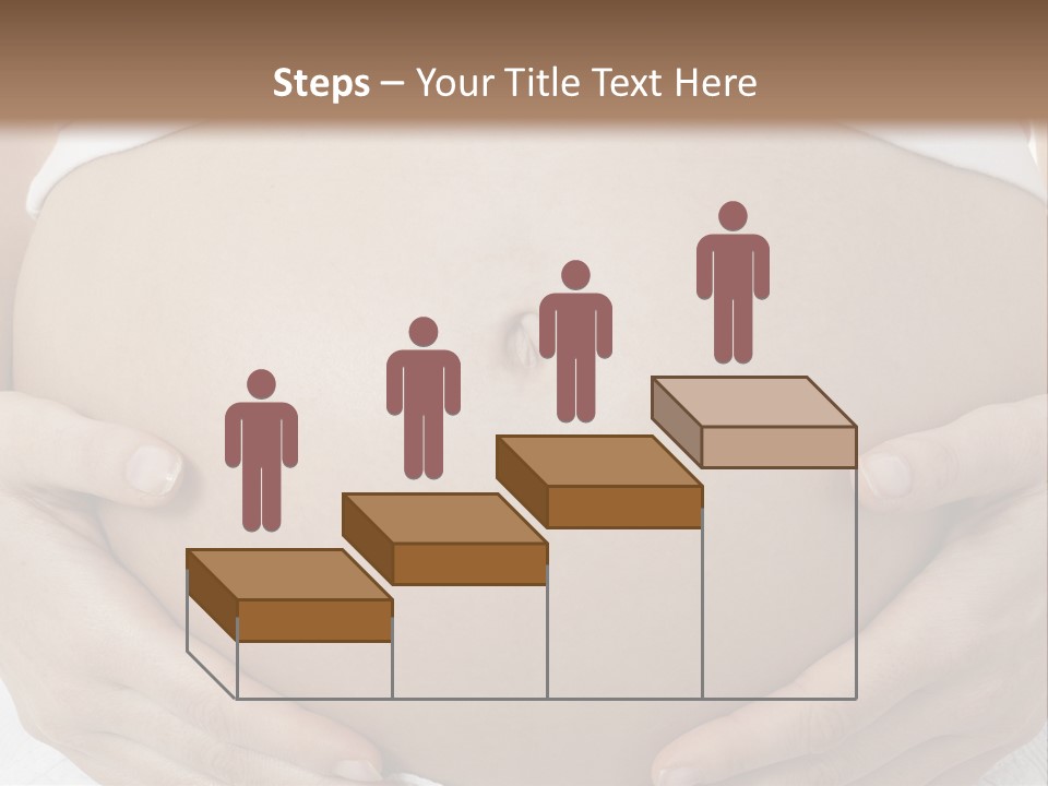 A Pregnant Woman Holding Her Belly In Her Hands PowerPoint Template