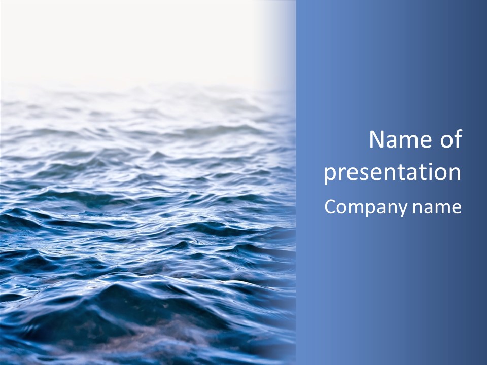 A Blue Water Powerpoint Presentation Is Shown PowerPoint Template