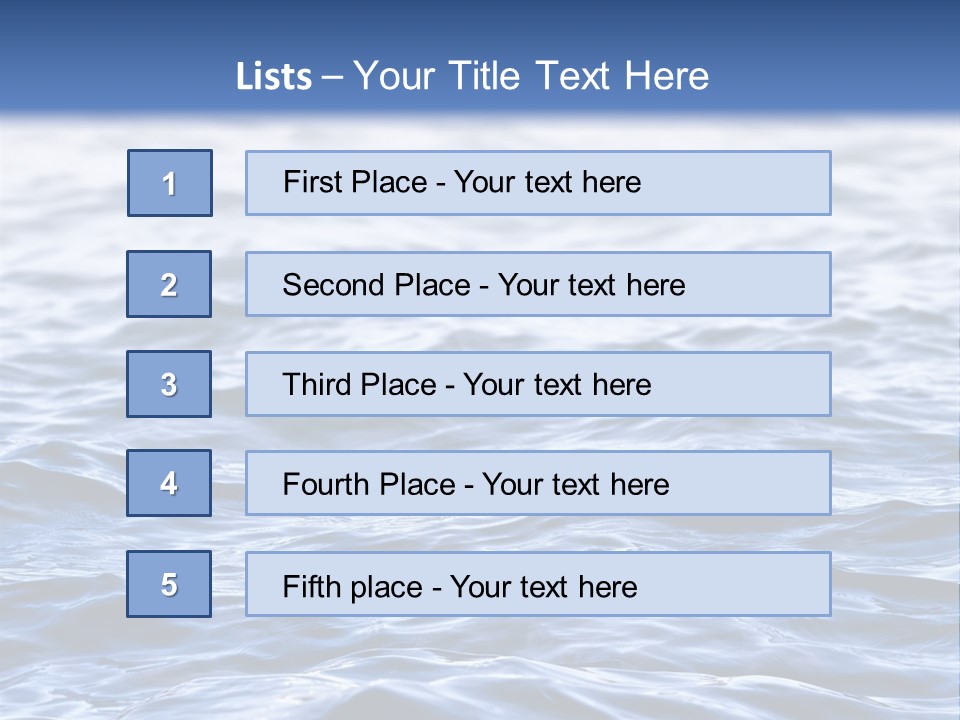 A Blue Water Powerpoint Presentation Is Shown PowerPoint Template