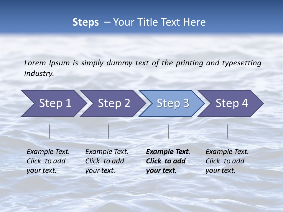 A Blue Water Powerpoint Presentation Is Shown PowerPoint Template