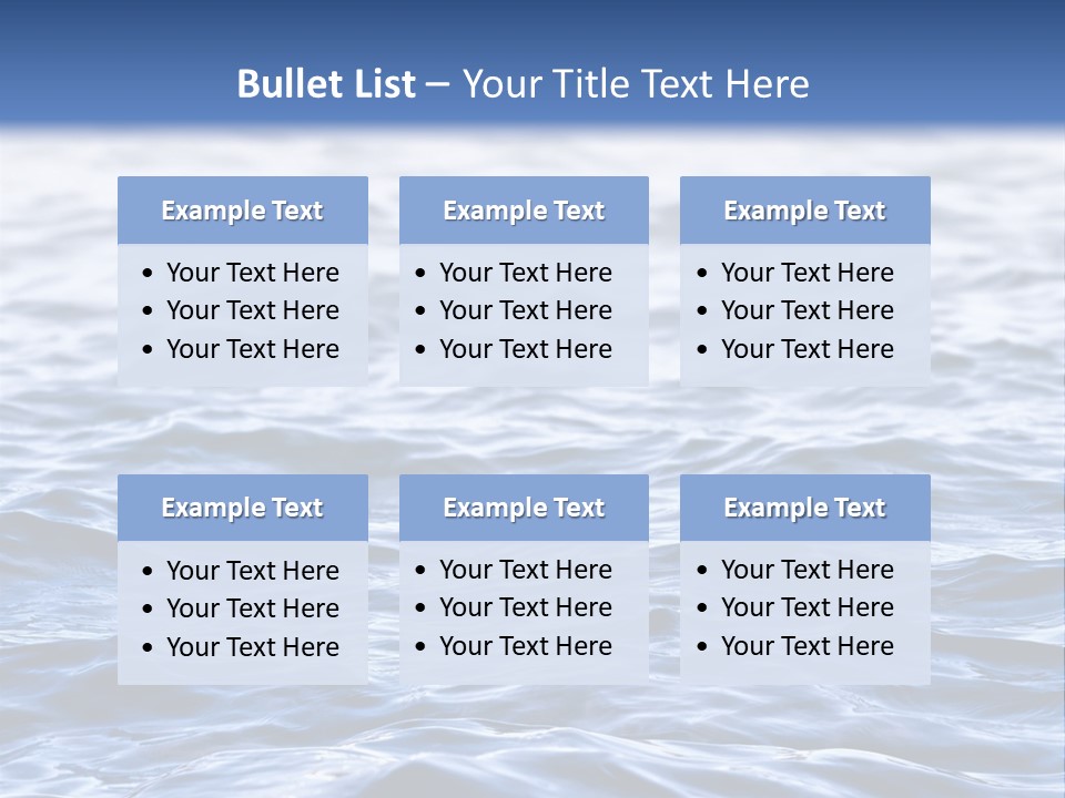 A Blue Water Powerpoint Presentation Is Shown PowerPoint Template