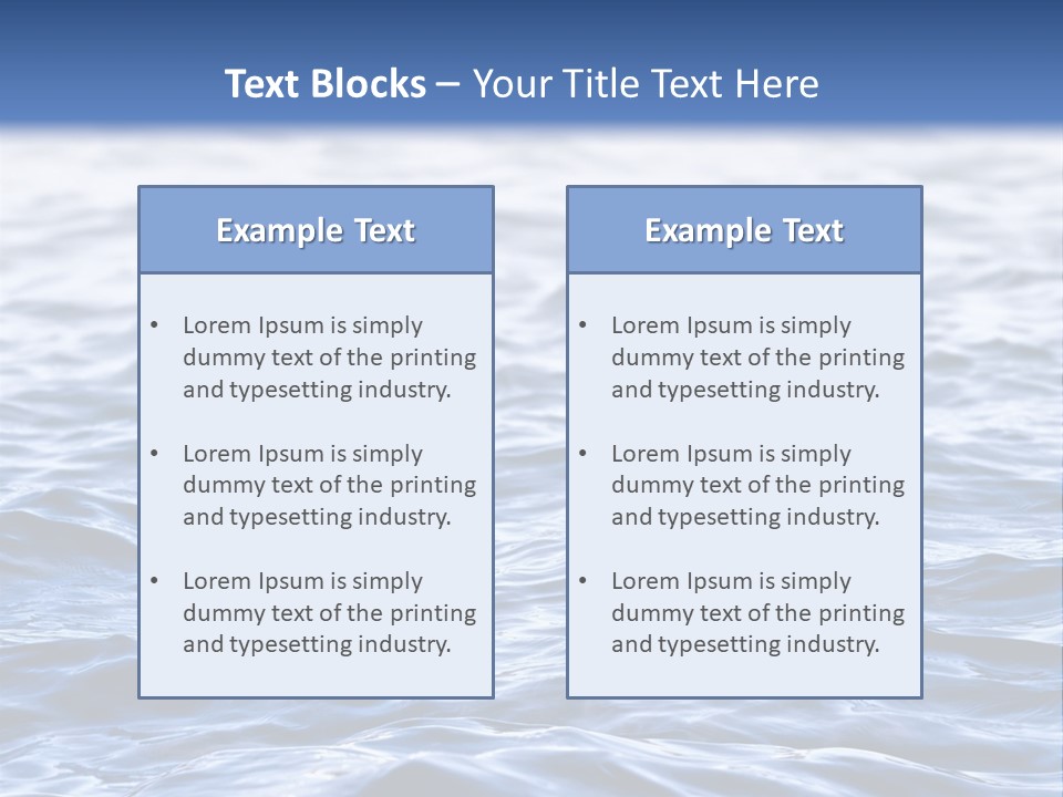 A Blue Water Powerpoint Presentation Is Shown PowerPoint Template