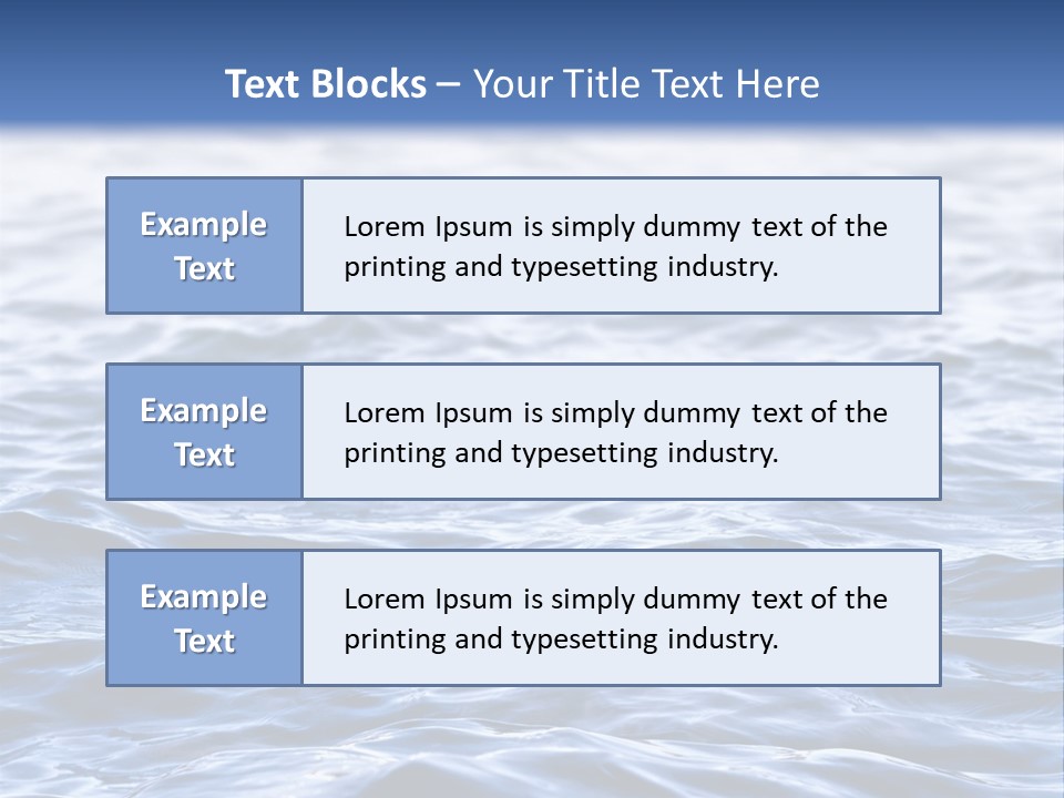 A Blue Water Powerpoint Presentation Is Shown PowerPoint Template