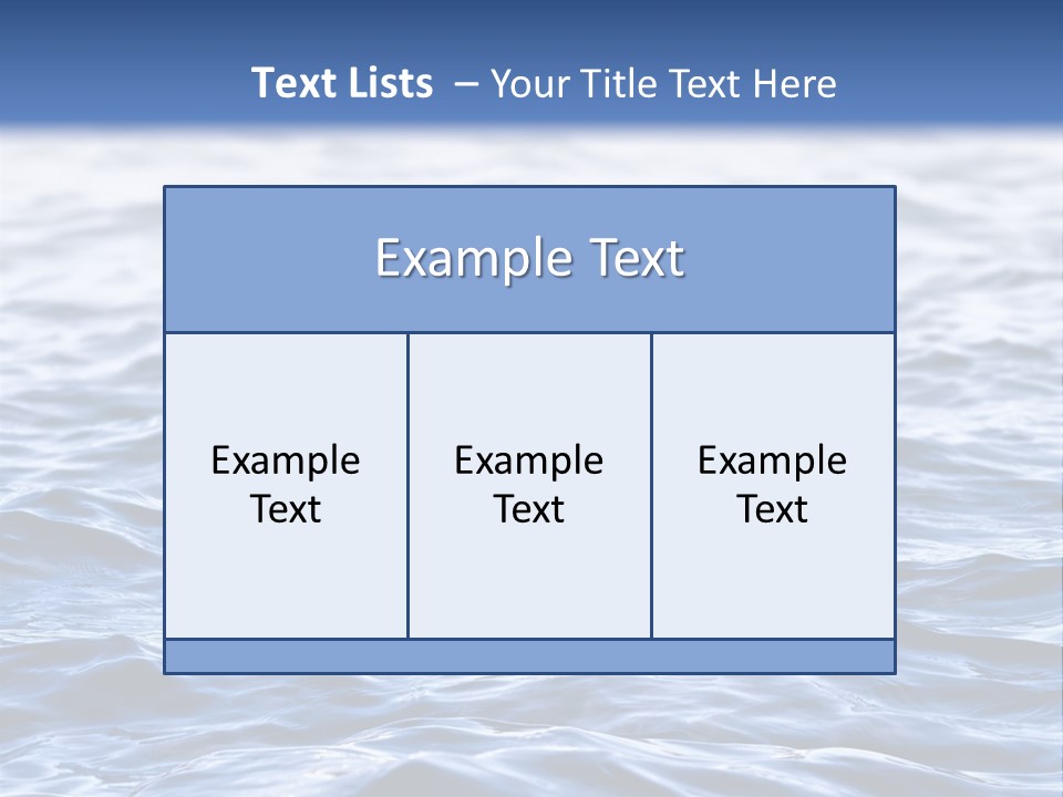 A Blue Water Powerpoint Presentation Is Shown PowerPoint Template