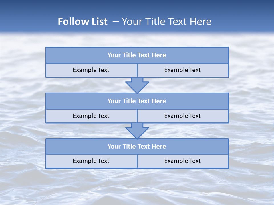 A Blue Water Powerpoint Presentation Is Shown PowerPoint Template