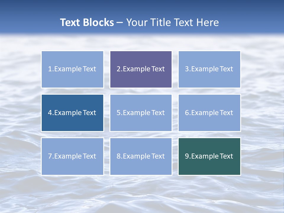 A Blue Water Powerpoint Presentation Is Shown PowerPoint Template