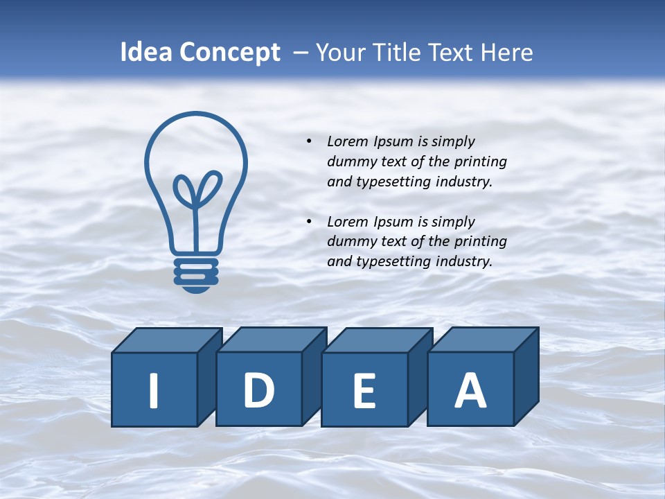 A Blue Water Powerpoint Presentation Is Shown PowerPoint Template