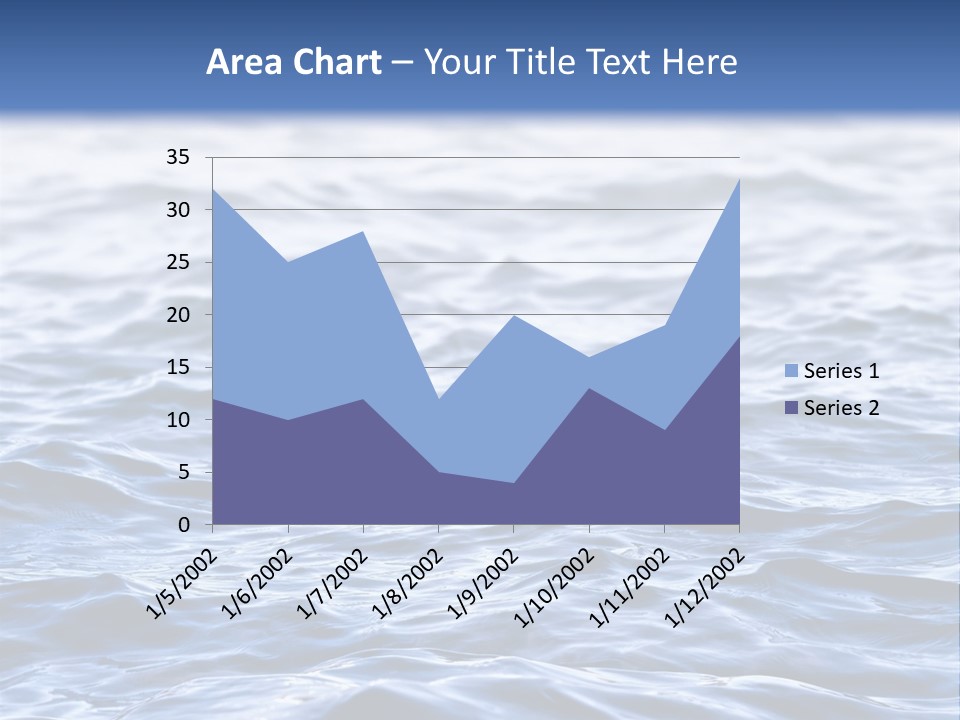 A Blue Water Powerpoint Presentation Is Shown PowerPoint Template