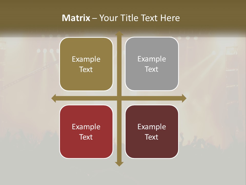 A Concert Stage With Bright Lights And Fans PowerPoint Template