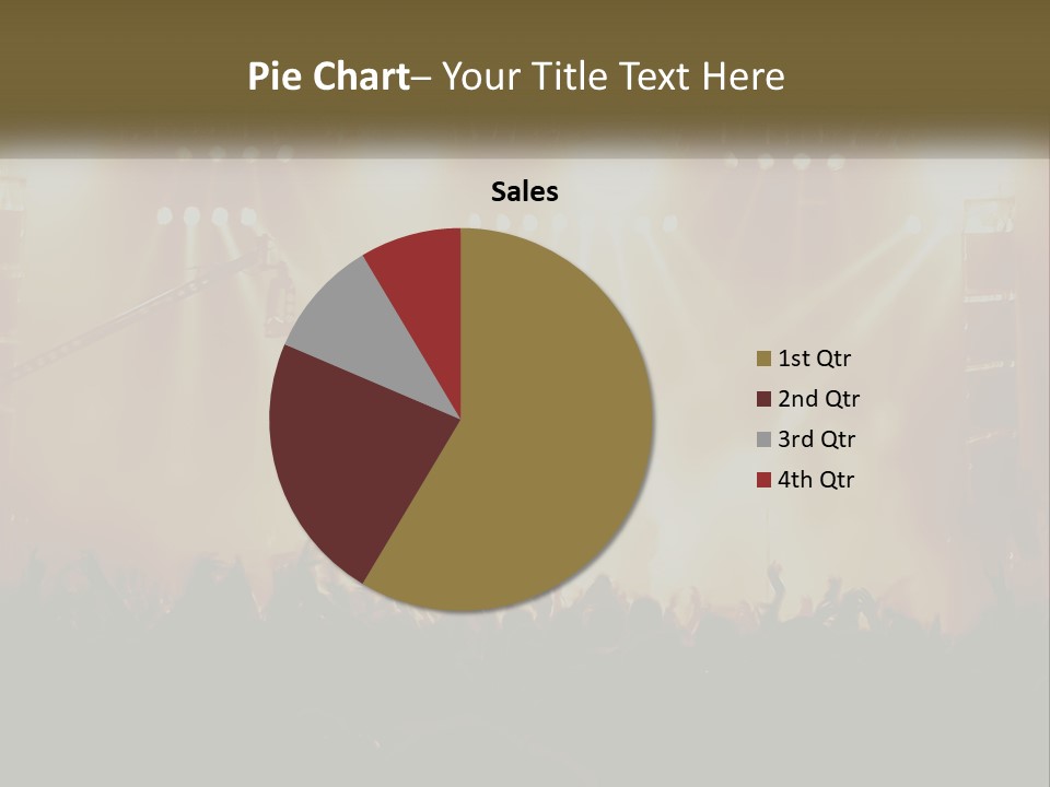 A Concert Stage With Bright Lights And Fans PowerPoint Template