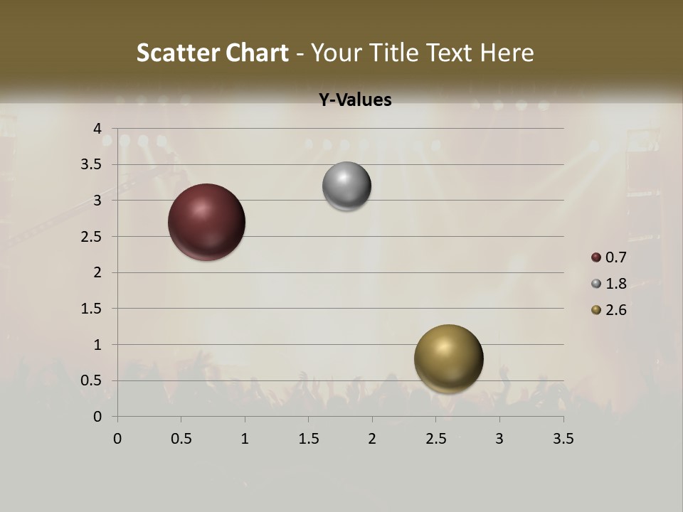 A Concert Stage With Bright Lights And Fans PowerPoint Template