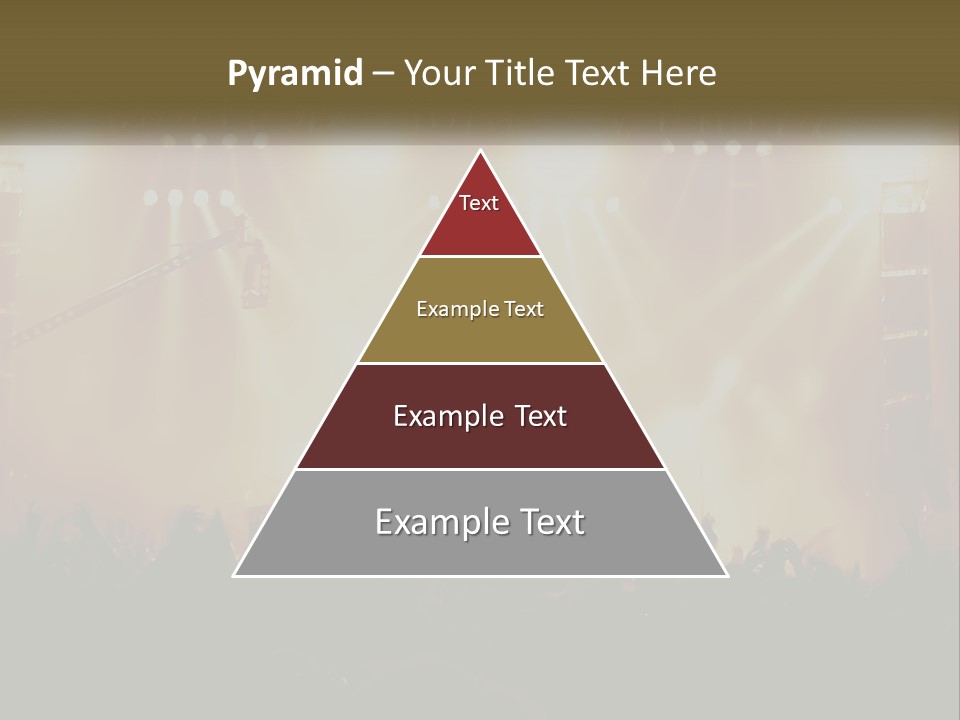 A Concert Stage With Bright Lights And Fans PowerPoint Template