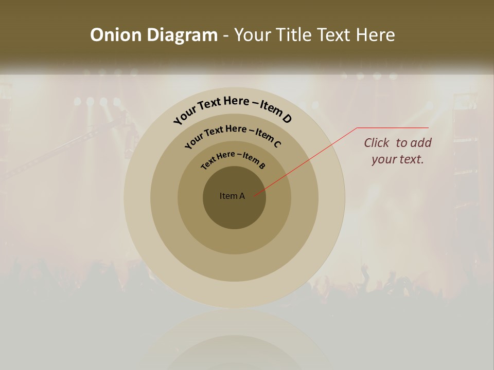 A Concert Stage With Bright Lights And Fans PowerPoint Template