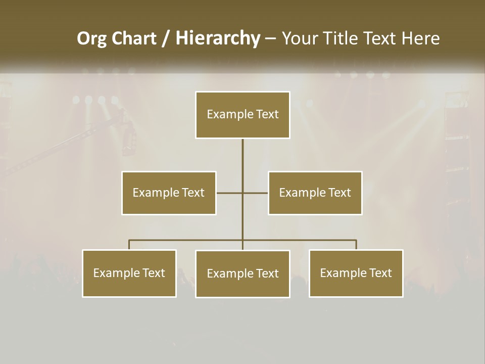 A Concert Stage With Bright Lights And Fans PowerPoint Template
