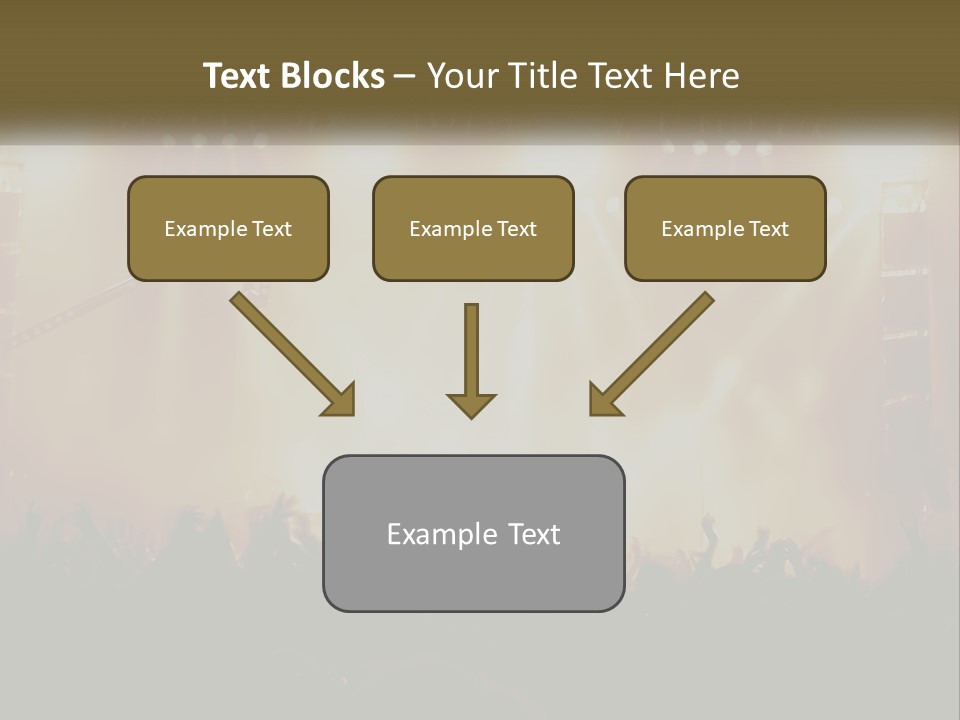 A Concert Stage With Bright Lights And Fans PowerPoint Template