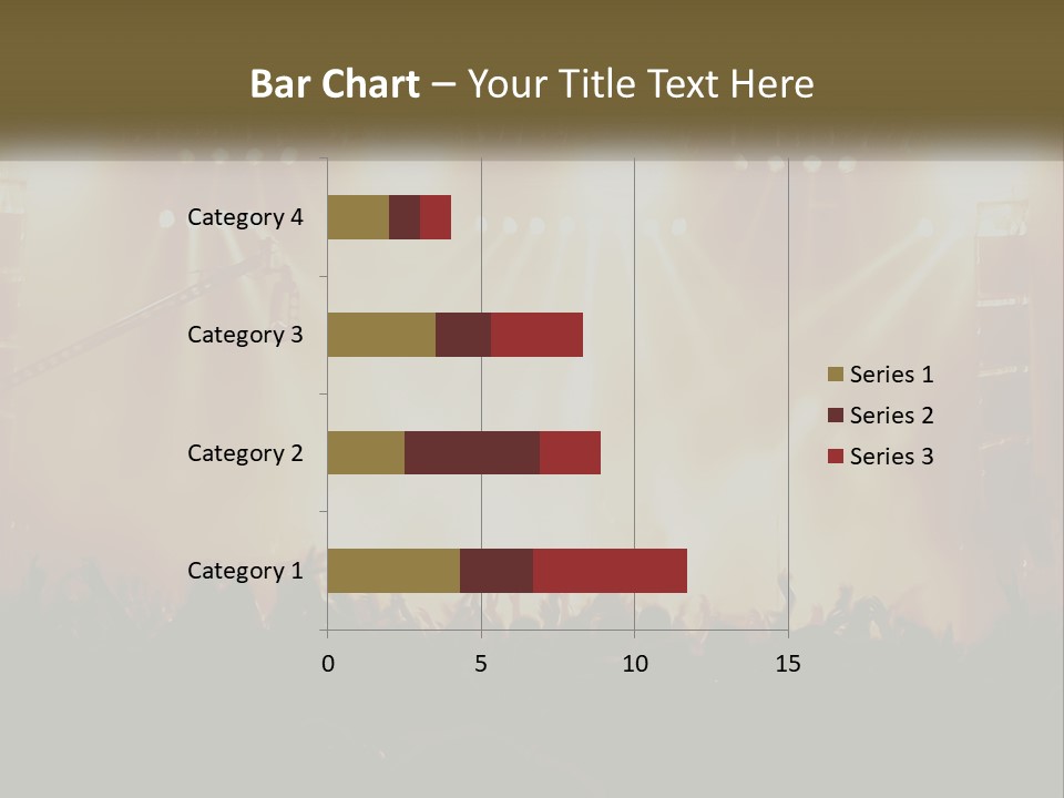 A Concert Stage With Bright Lights And Fans PowerPoint Template